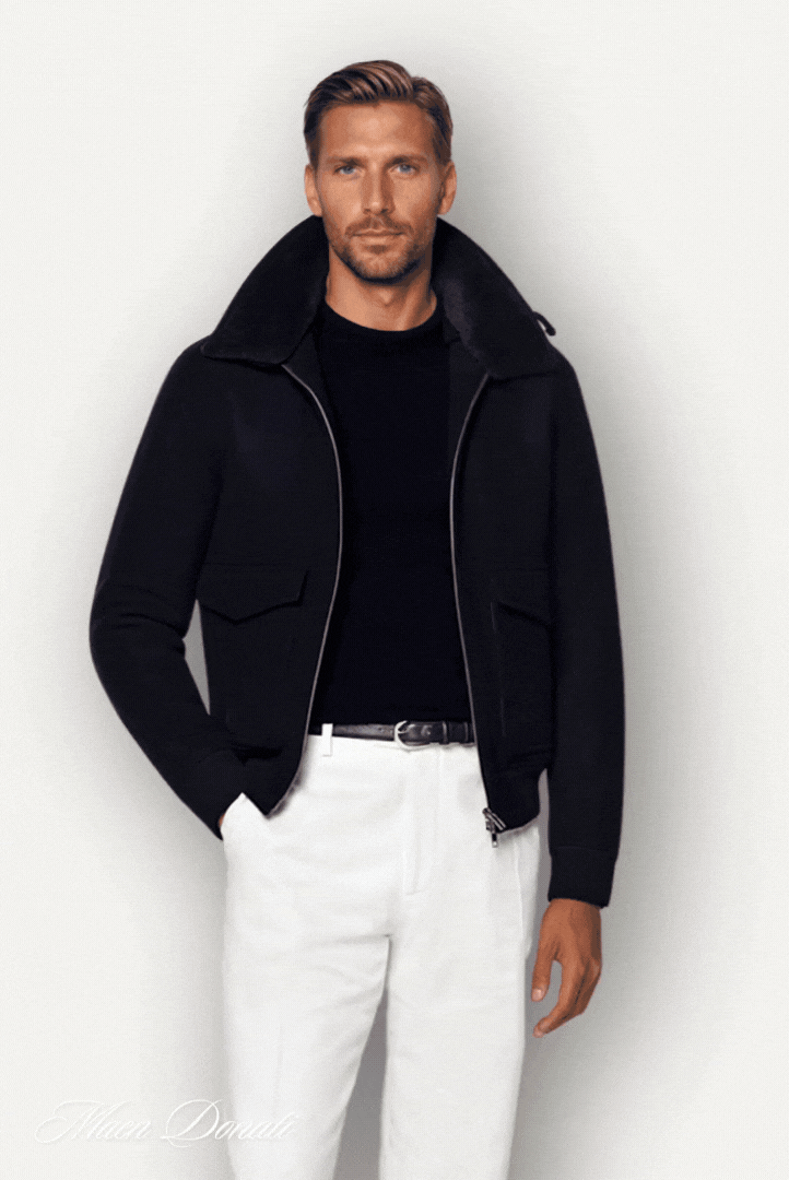 Noah Men's Bomber Jacket – Hip-Length Refined Style