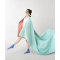 Lightweight Cooling Blanket Reversible Quilted Silky Summer Throw