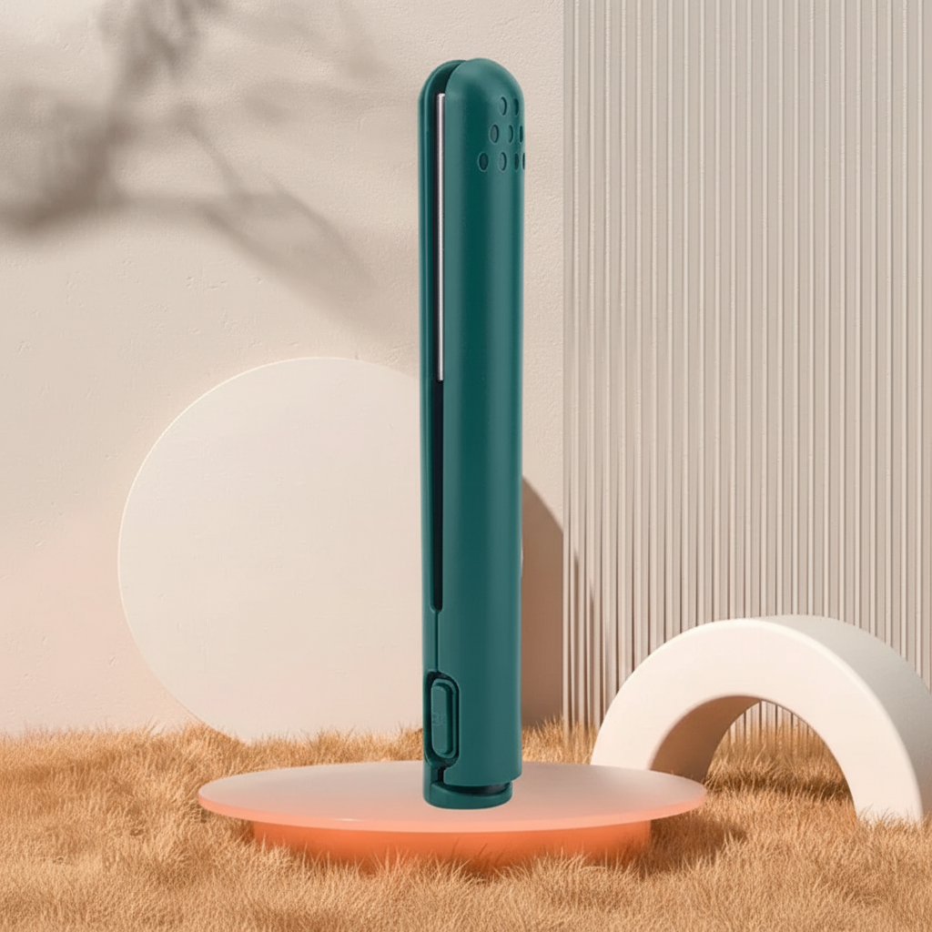 Mini trådløst glattejern — keramiske plader, genopladeligt USB-batteri