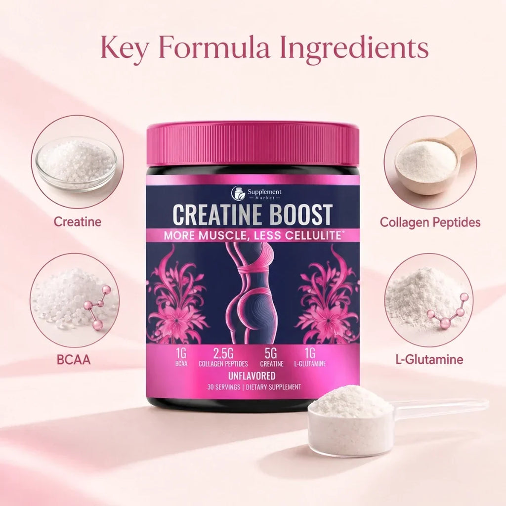 99.9% reines mikronisiertes Kreatin für die Kraft und Regeneration von Frauen
