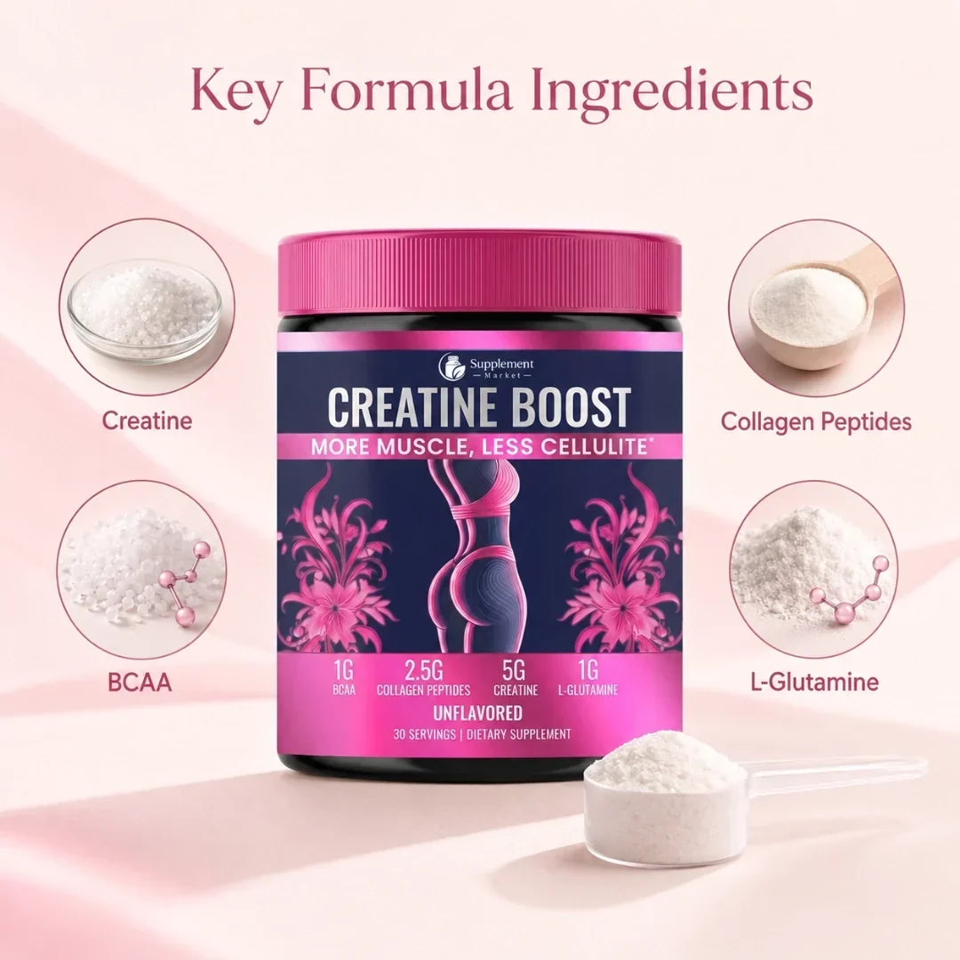 99.9% reines mikronisiertes Kreatin für die Kraft und Regeneration von Frauen