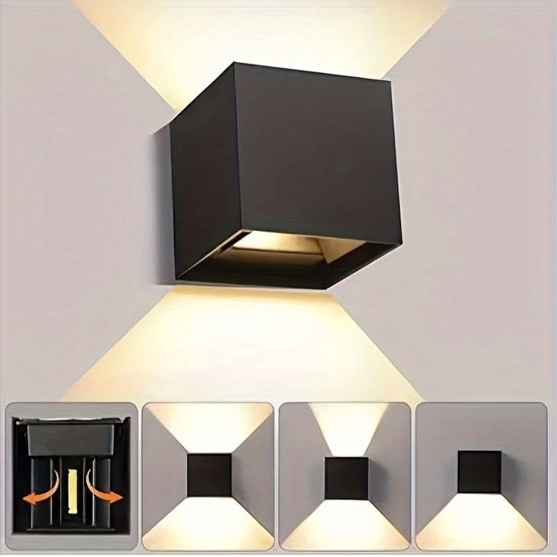 Lampă de perete pătrată pentru exterior - Design vertical și orizontal | ribuella