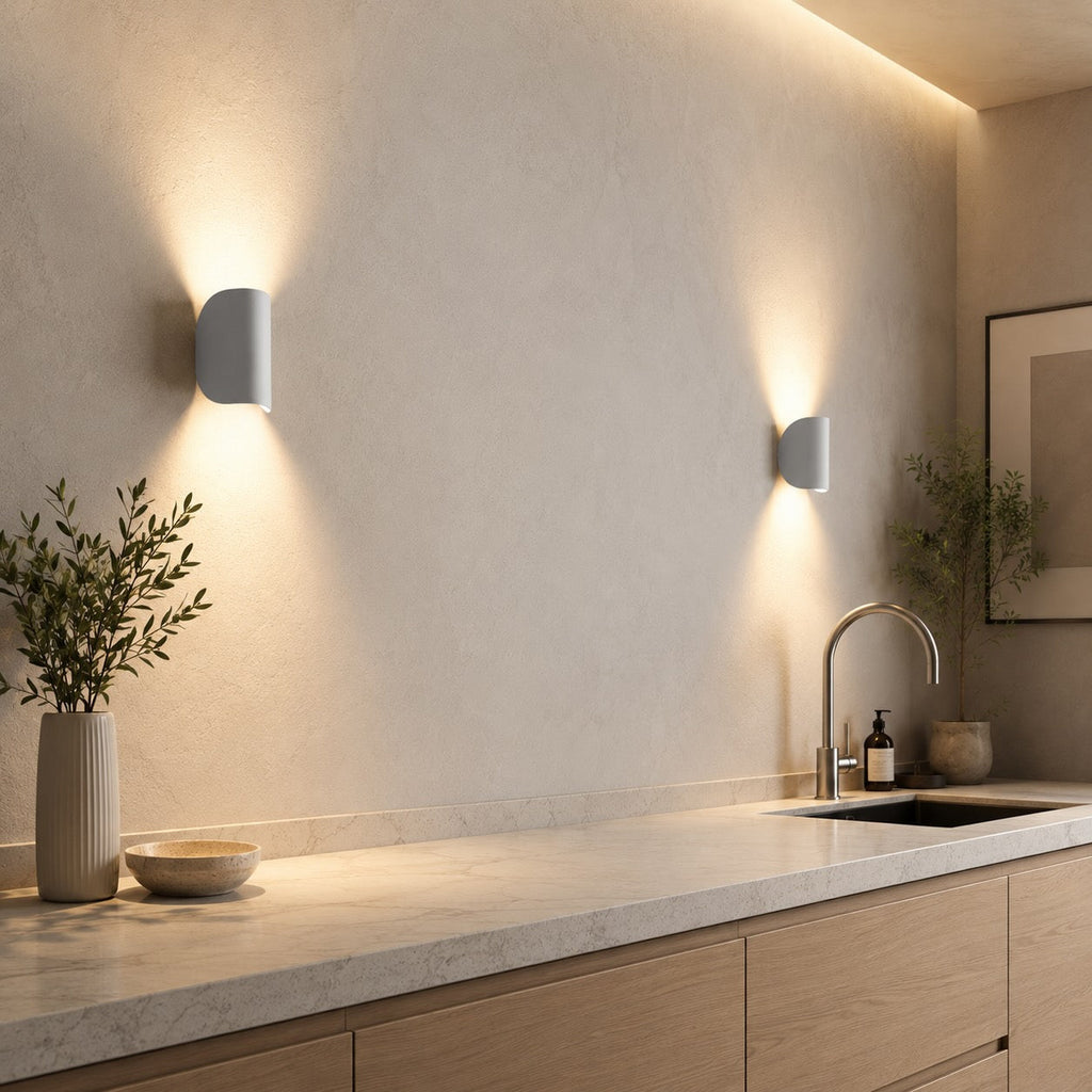 Modern Wall Light Adjustable Aluminum LED Up Down Fixture Dimmable Energy Efficient | ribuella