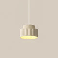 Fluted Resin Drum Pendant Light, Nordic Minimalist Textured Shade