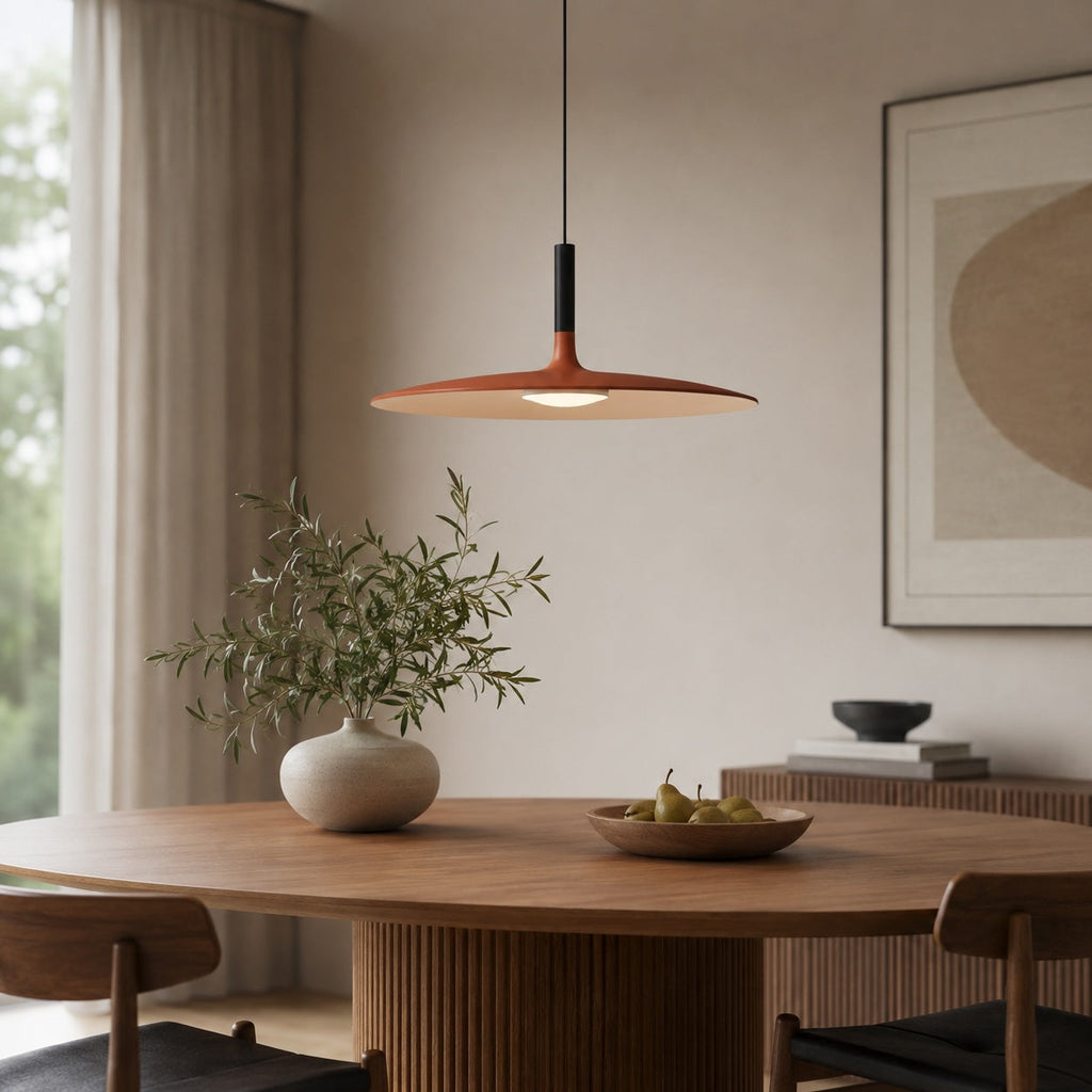 Modern Pendant Light Hanging Fixture in Concrete with Dimmable LED for Kitchen Island Lighting | ribuella