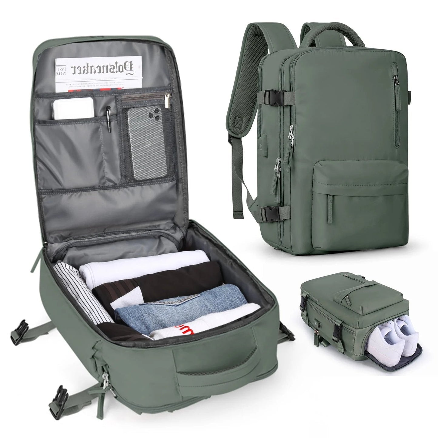 Stylish 35L Travel Backpack for Women - Water-Resistant & Secure | ribuella