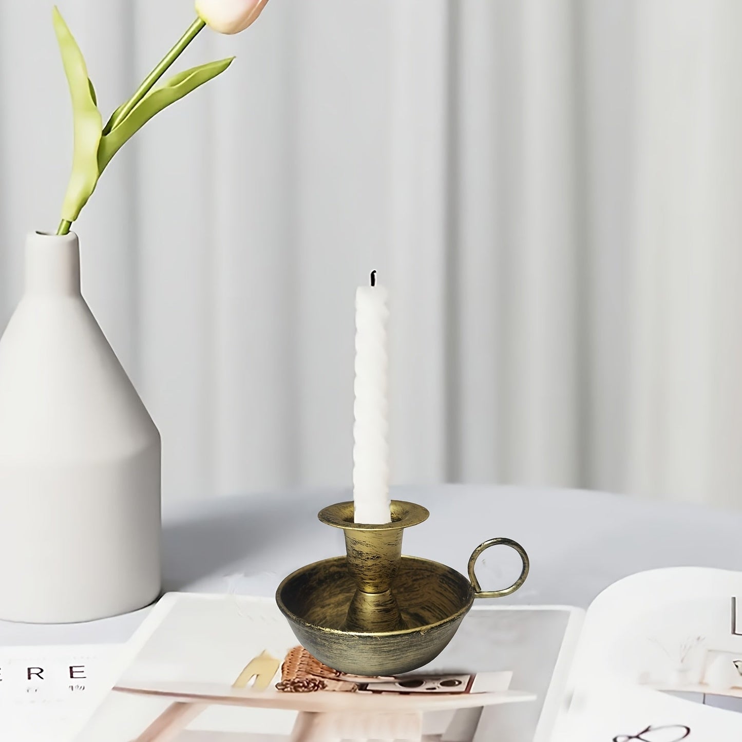 Timeless Nordic-Style Cast Iron Candle Stand | ribuella