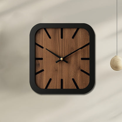 TimberCraft - Artisan Square Wooden Clock with Battery Operation | ribuella