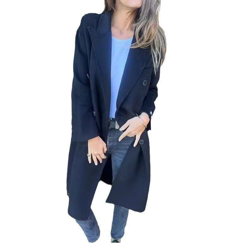 Veste Longue Double Boutonnage