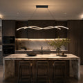 Modern Black Pendant Light Hanging Aluminum Adjustable Dimmable LED for Kitchen Island | ribuella