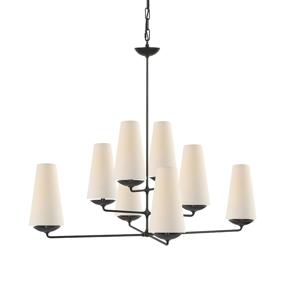 Fontaine Vertical Chandelier Tall Tiered Suspension Ceiling Light