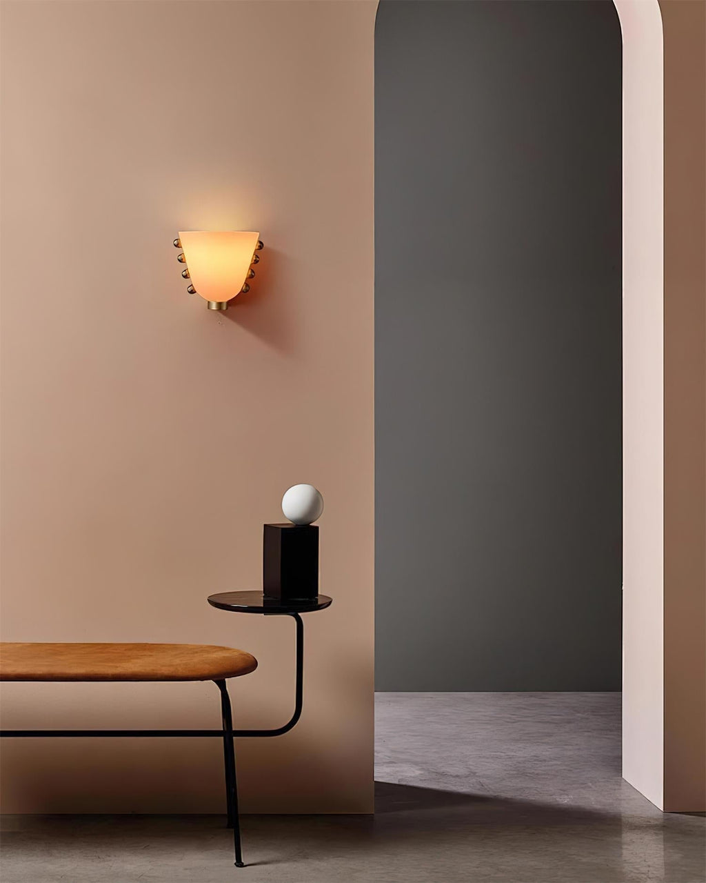 Gemma Asymmetrical Layered Shade Wall Lamp Sculptural Profile