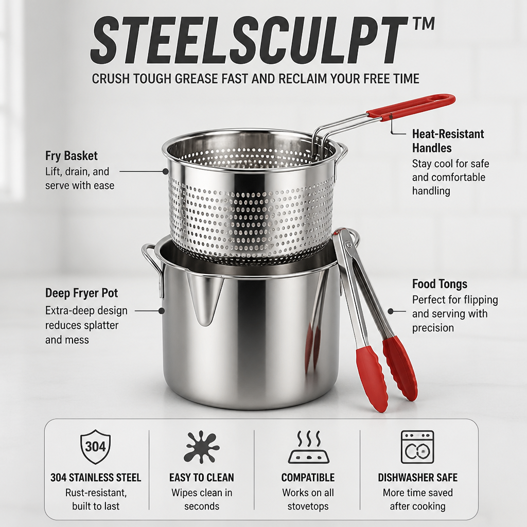 SteelSculpt | Rychle si poraďte s odolnou mastnotou a získejte zpět svůj volný čas | ribuella