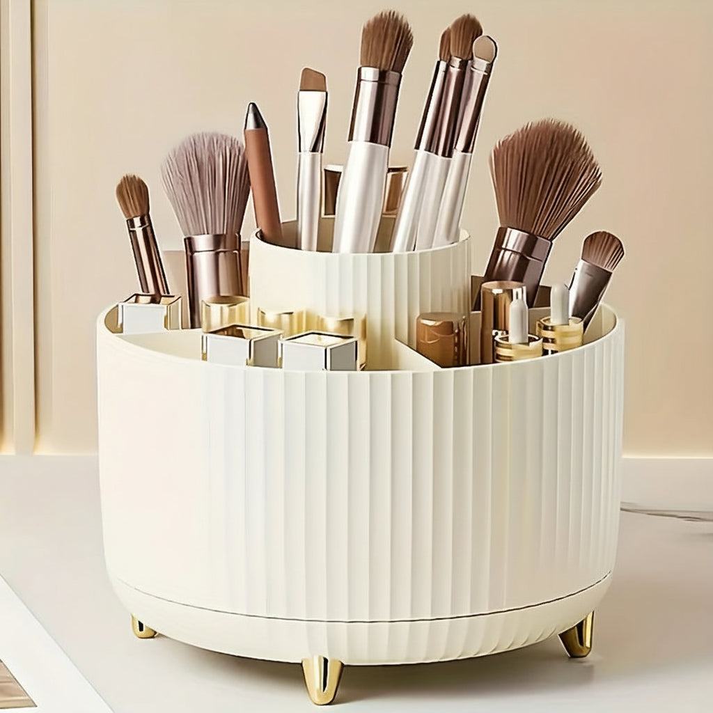 RevolveStyle - 360° Rotating Makeup Organizer with 5 Compartments | ribuella