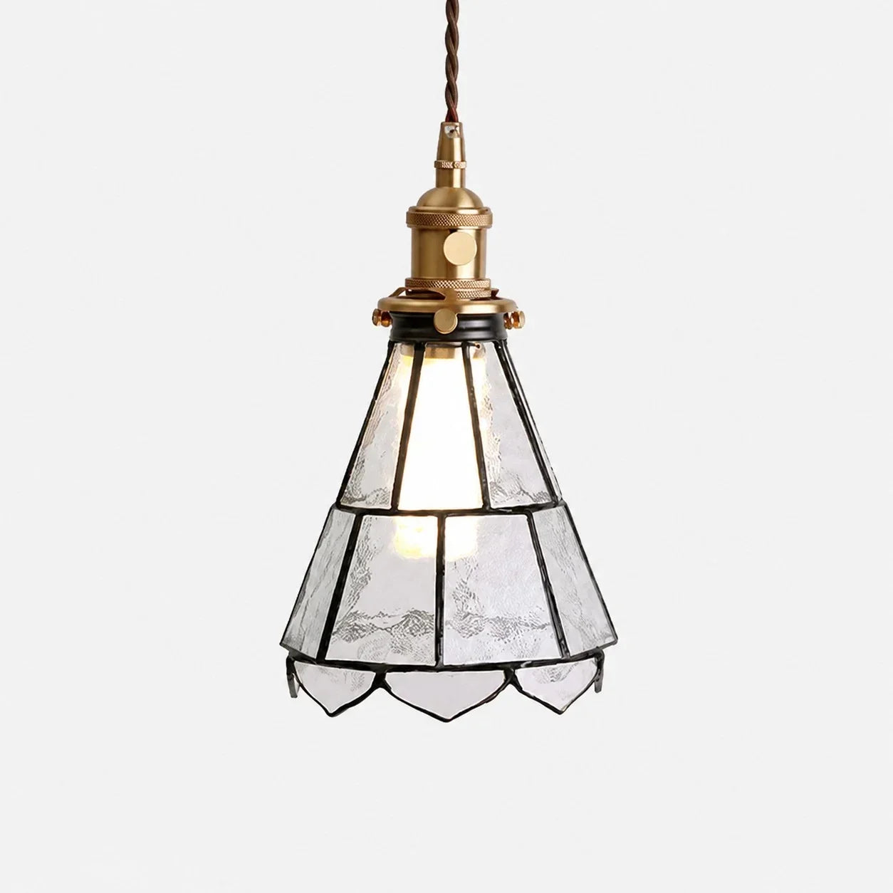 French Country Amber Rippled Glass Wall Fixture Finished In Warm Brass Hardware