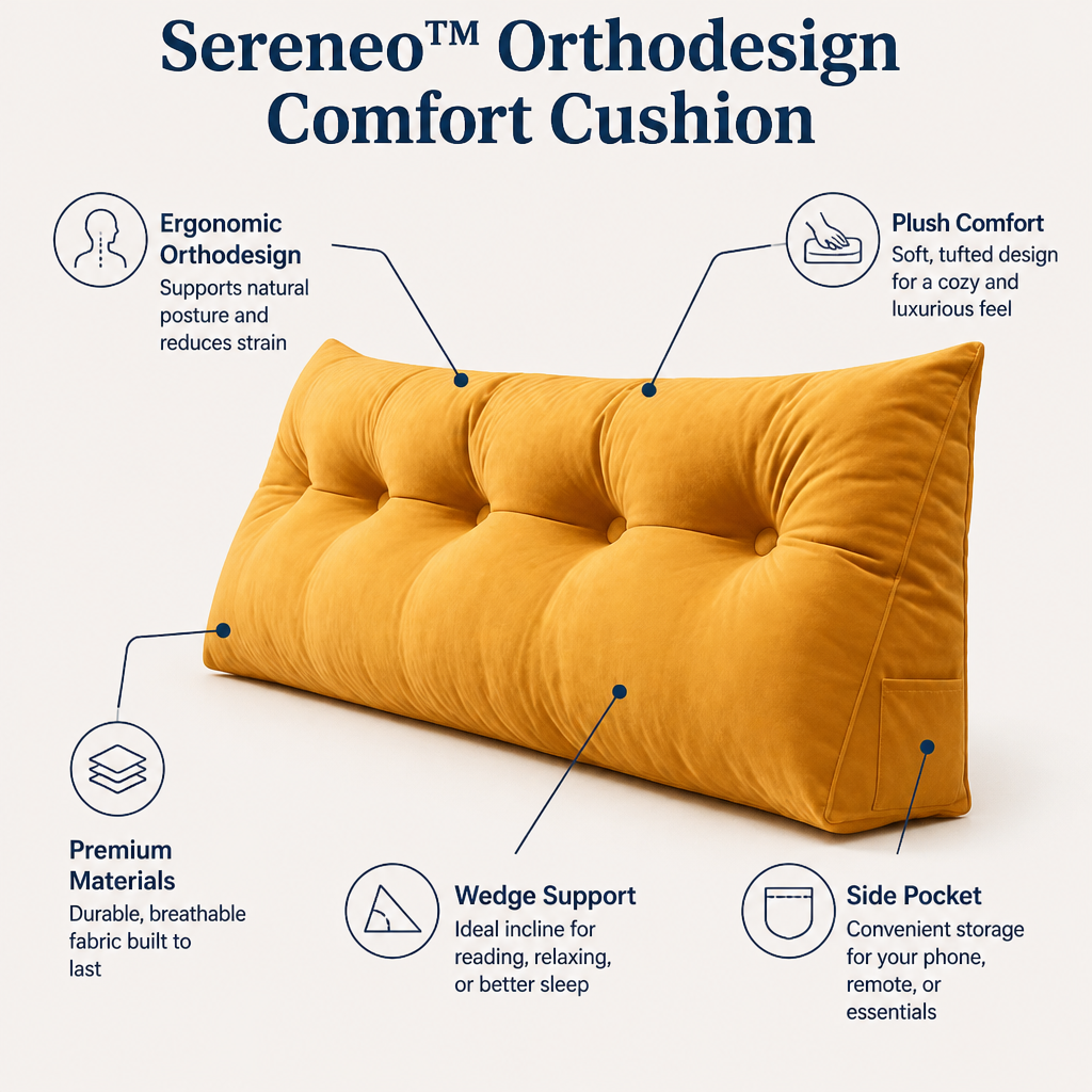 Sereneo Orthodesign-comfortkussen | Laat pijn wegsmelten en word elke dag energiek wakker | ribuella