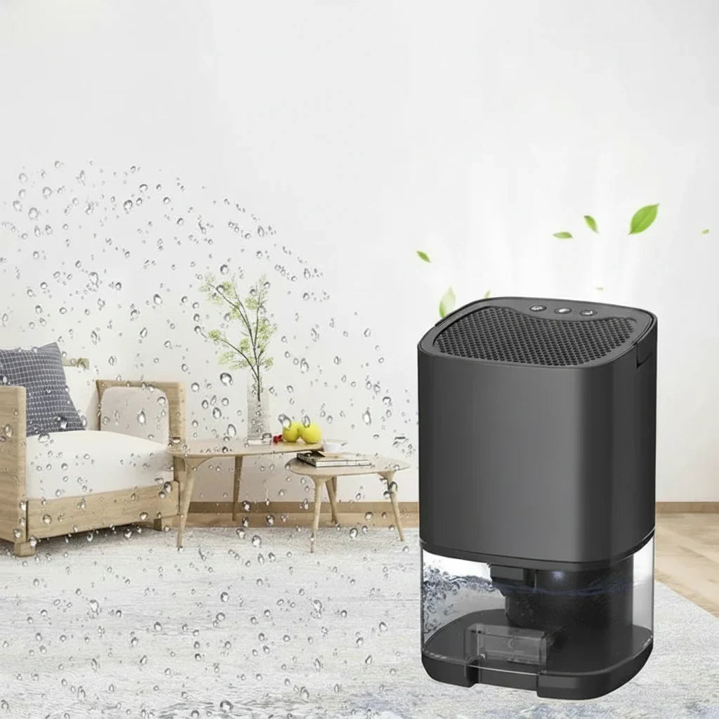 Quiet Portable Dehumidifier - Compact Build, Silent Operation