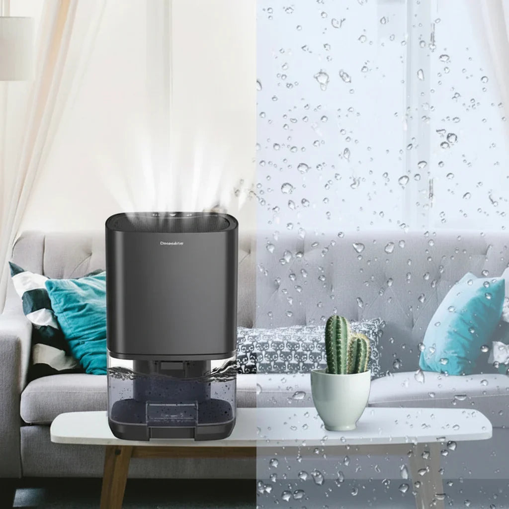Compact Portable Room Dehumidifier - Slim Space Saving Frame