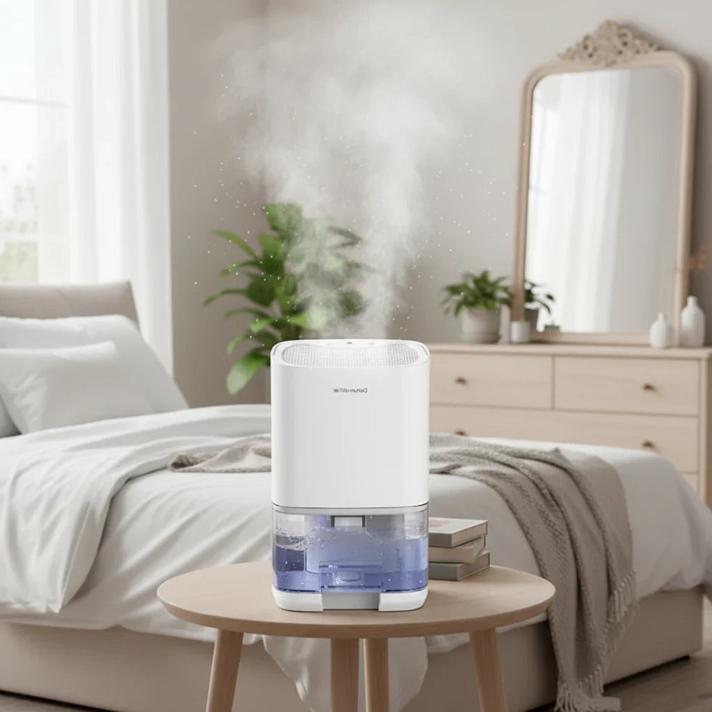 Compact Portable Room Dehumidifier - Slim Space Saving Frame