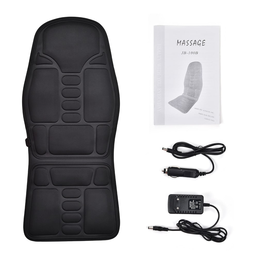 Ergonomický vyhřívaný vibrační masážní potah na sedadlo s opěrnou podložkou pro páteř
