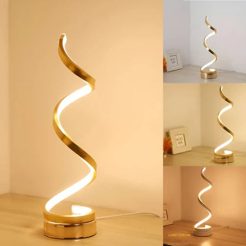 Lampada da scrivania a LED a spirale con regolazione dell'intensità - Design moderno da 19W | ribuella