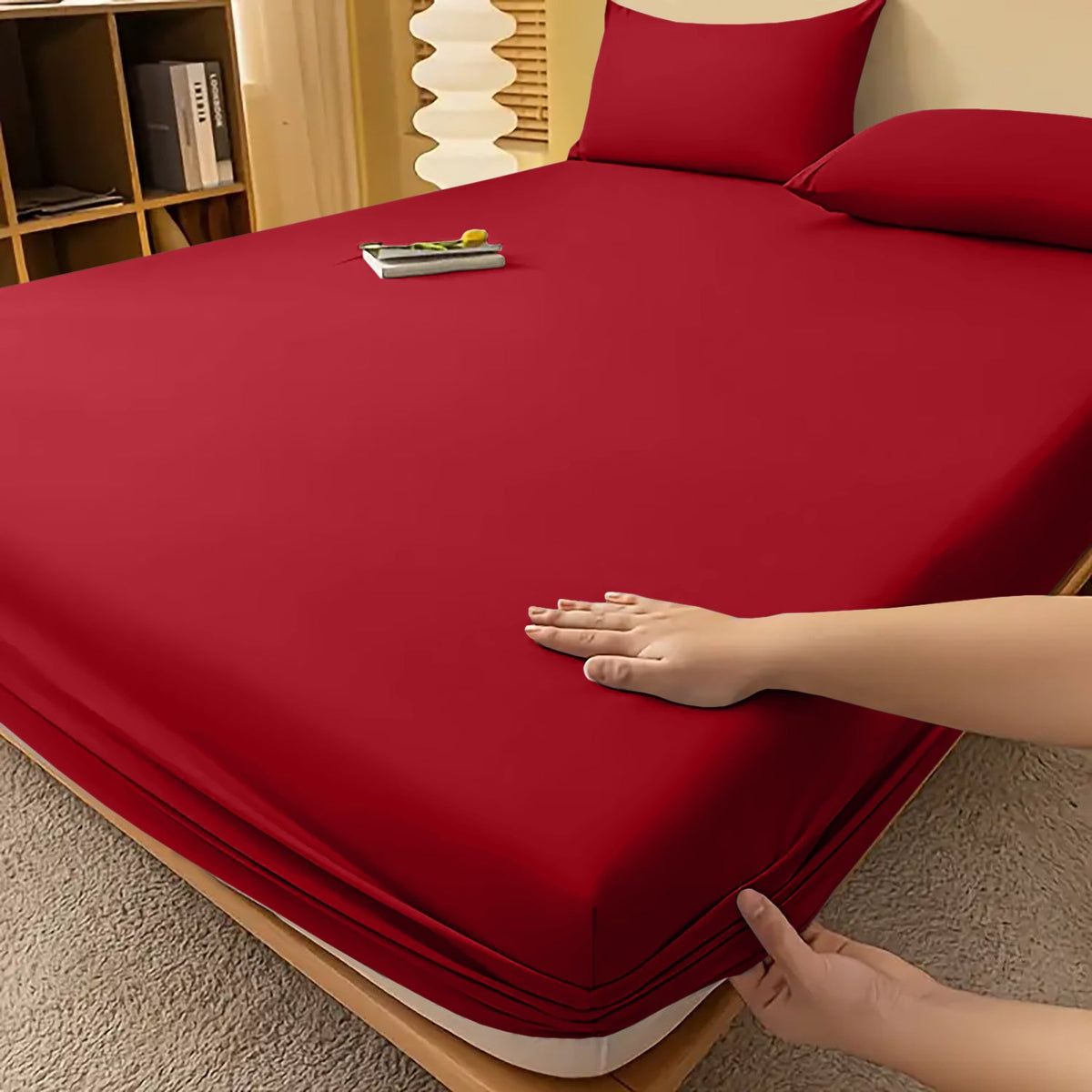 Εξαιρετικά βαθύ εφαρμοστό σεντόνι, αντιτσαλακωτικό φινίρισμα, λεία εφαρμογή στα μέτρα του κρεβατιού
