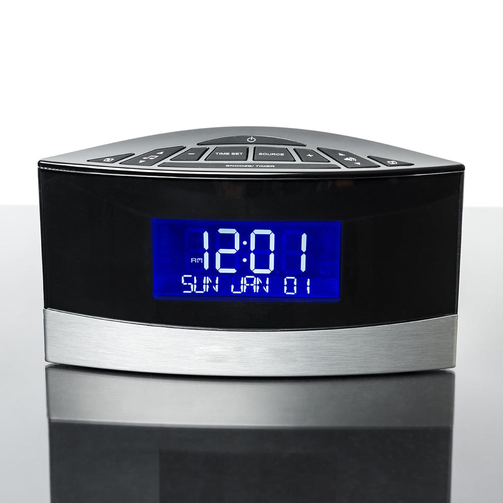 Digitale wekkerradio, FM-tuner, programma's met geluiden, kalenderdisplay