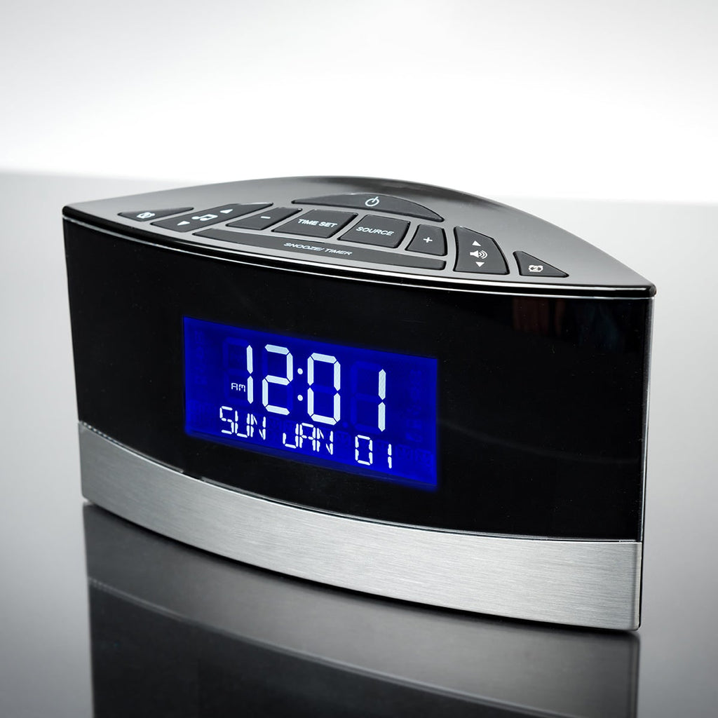 Digitale wekkerradio, FM-tuner, programma's met geluiden, kalenderdisplay