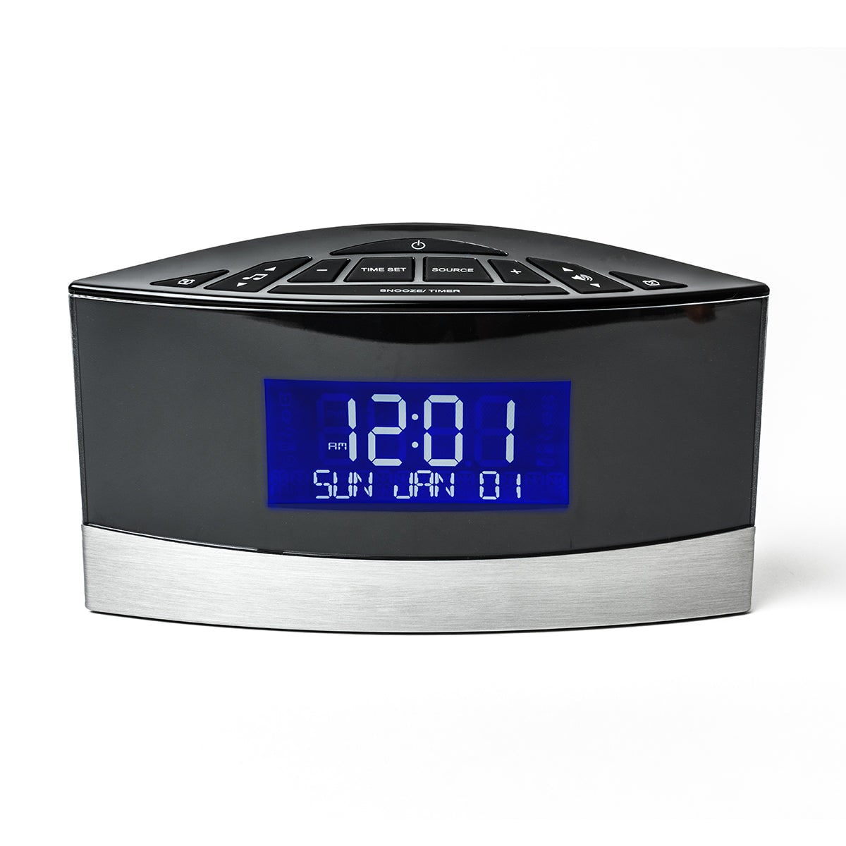 Digitale wekkerradio, FM-tuner, programma's met geluiden, kalenderdisplay