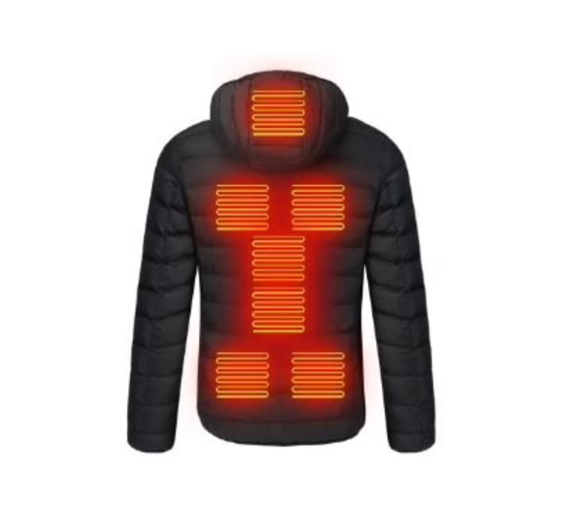 Giacca riscaldata elettrica unisex con zone di calore regolabili e comandi a pulsante singolo