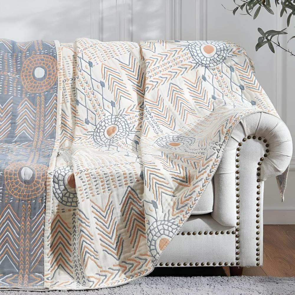 Manta decorativa reversible ultrasuave de diseño de doble cara