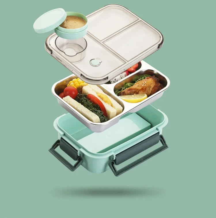 Boîte à repas compacte isotherme — fermeture étanche qui conserve la chaleur