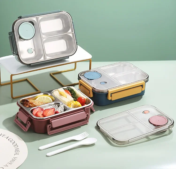 Boîte à repas compacte isotherme — fermeture étanche qui conserve la chaleur