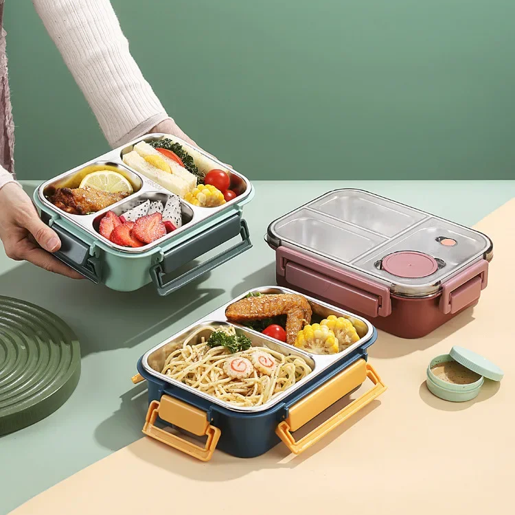 Boîte à repas compacte isotherme — fermeture étanche qui conserve la chaleur