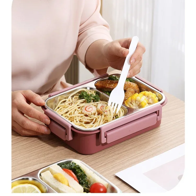 Boîte à repas compacte isotherme — fermeture étanche qui conserve la chaleur