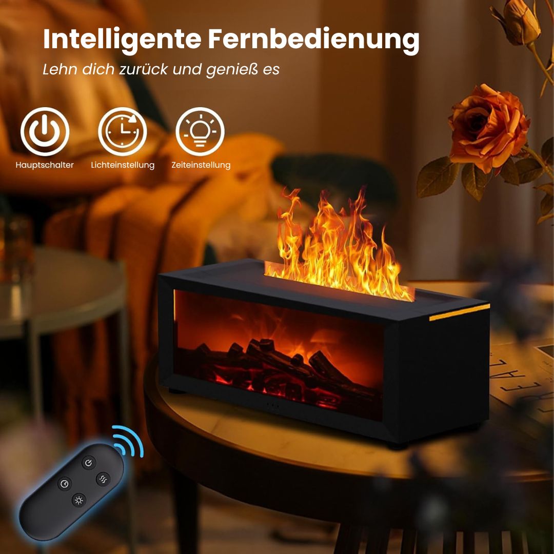 SereneGlow Aroma Diffuser - Electric Aroma Lamp with Flame Effect | ribuella