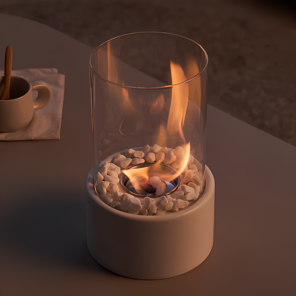 Everlasting Flame Oil Lamp — Elegant Glass Cylinder Exuding Classic Glow