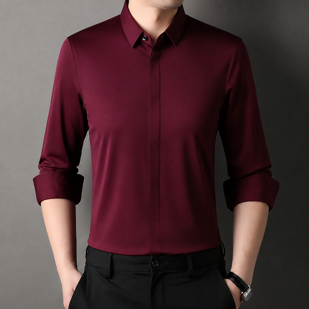 Vantori – Wrinkle-Resistant Slim-Fit 4-Way Stretch Dress Shirt | ribuella