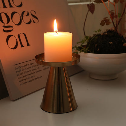 Trinity Elegance – Triad of Iron Cone Candle Holders | ribuella