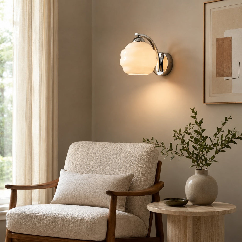 Modern Wall Light Adjustable Sconce Light Metal Glass E26/E27 Base Dimmable Warm Ambience | ribuella