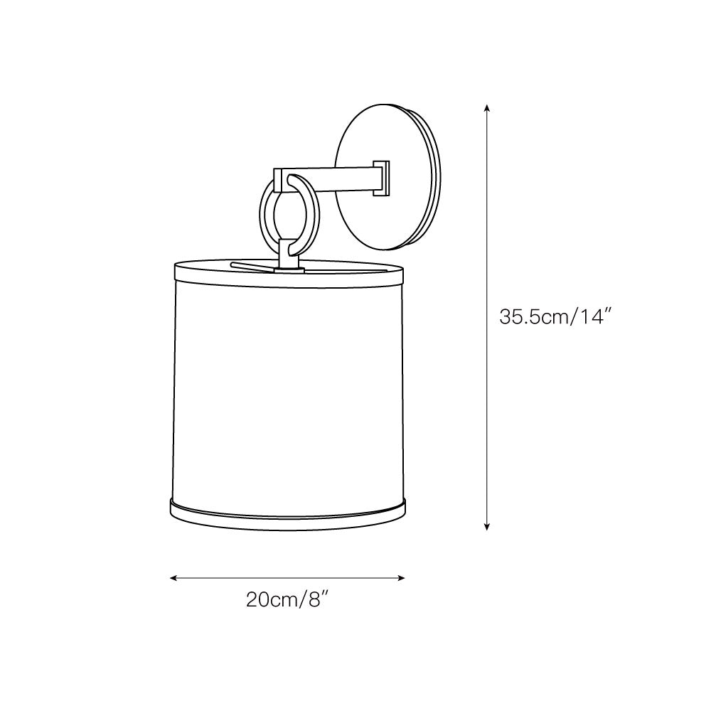 Full Circle Wall Sconce, Sculptural Ring Shade, Soft Ambient Lighting