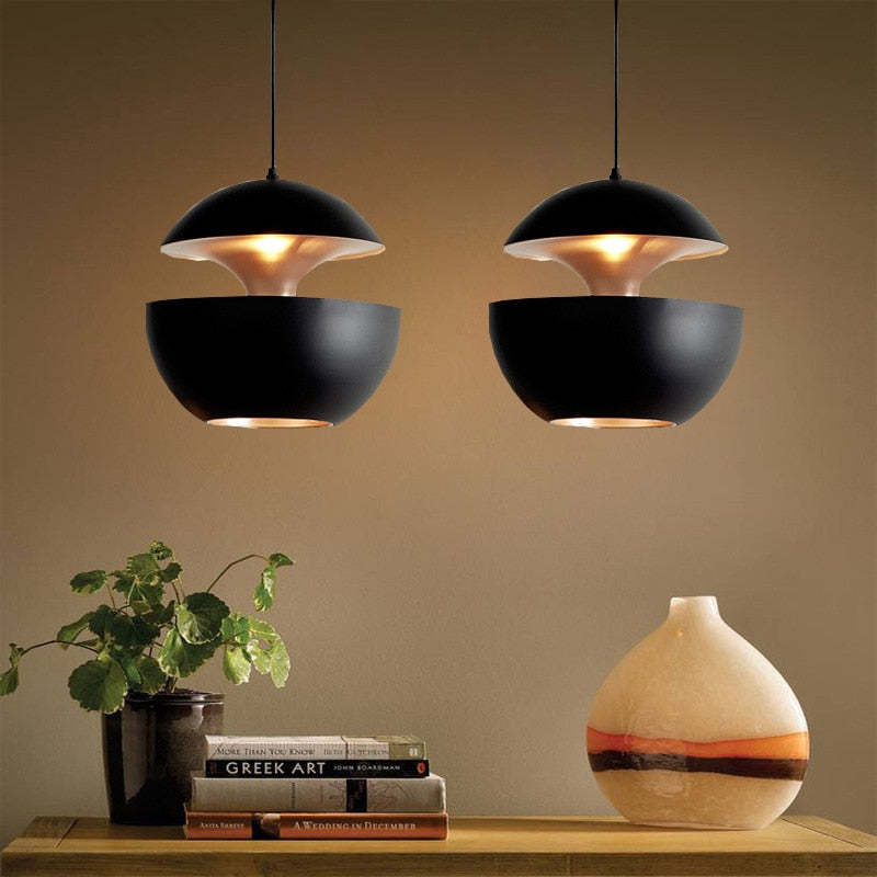 LumaNova svartvit LED-pendellampa med elegant silhuett