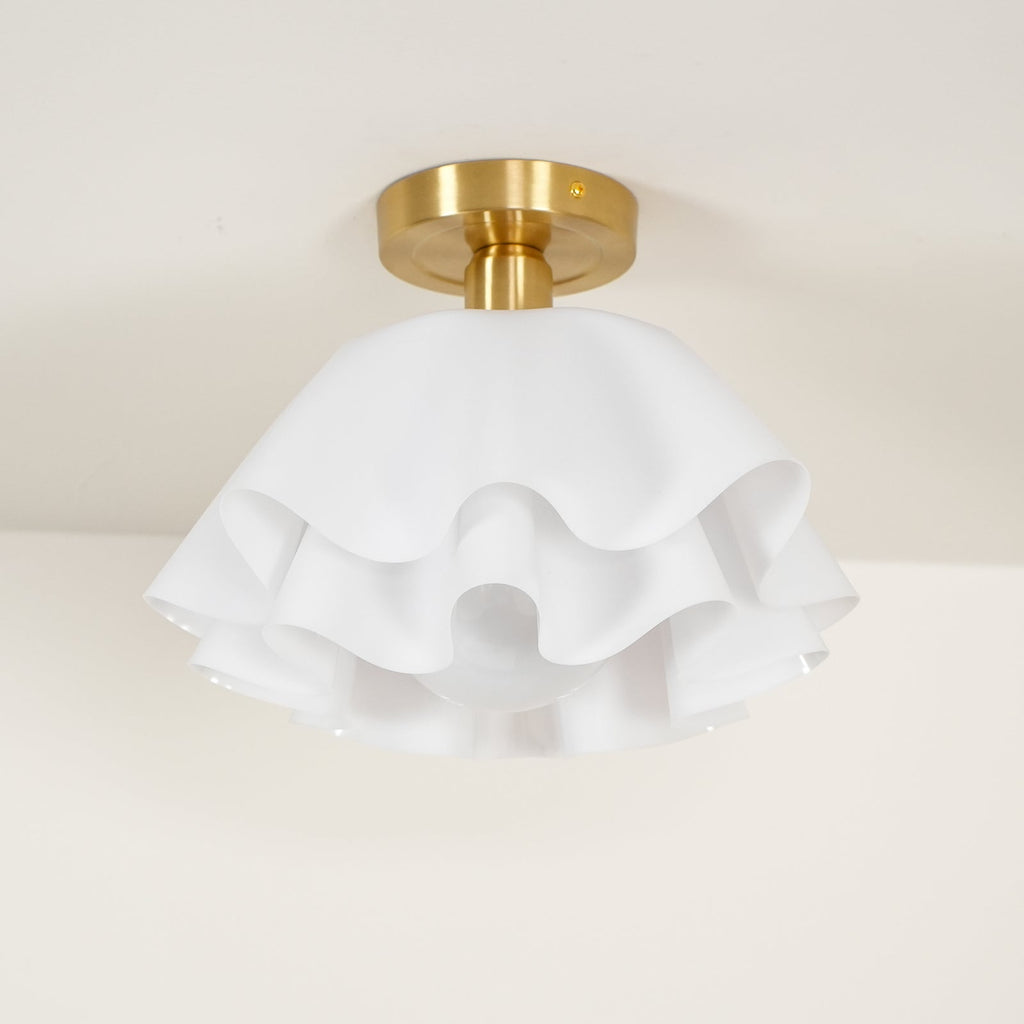 Gailon Contemporary Pleated Drum Ceiling Light Fixture