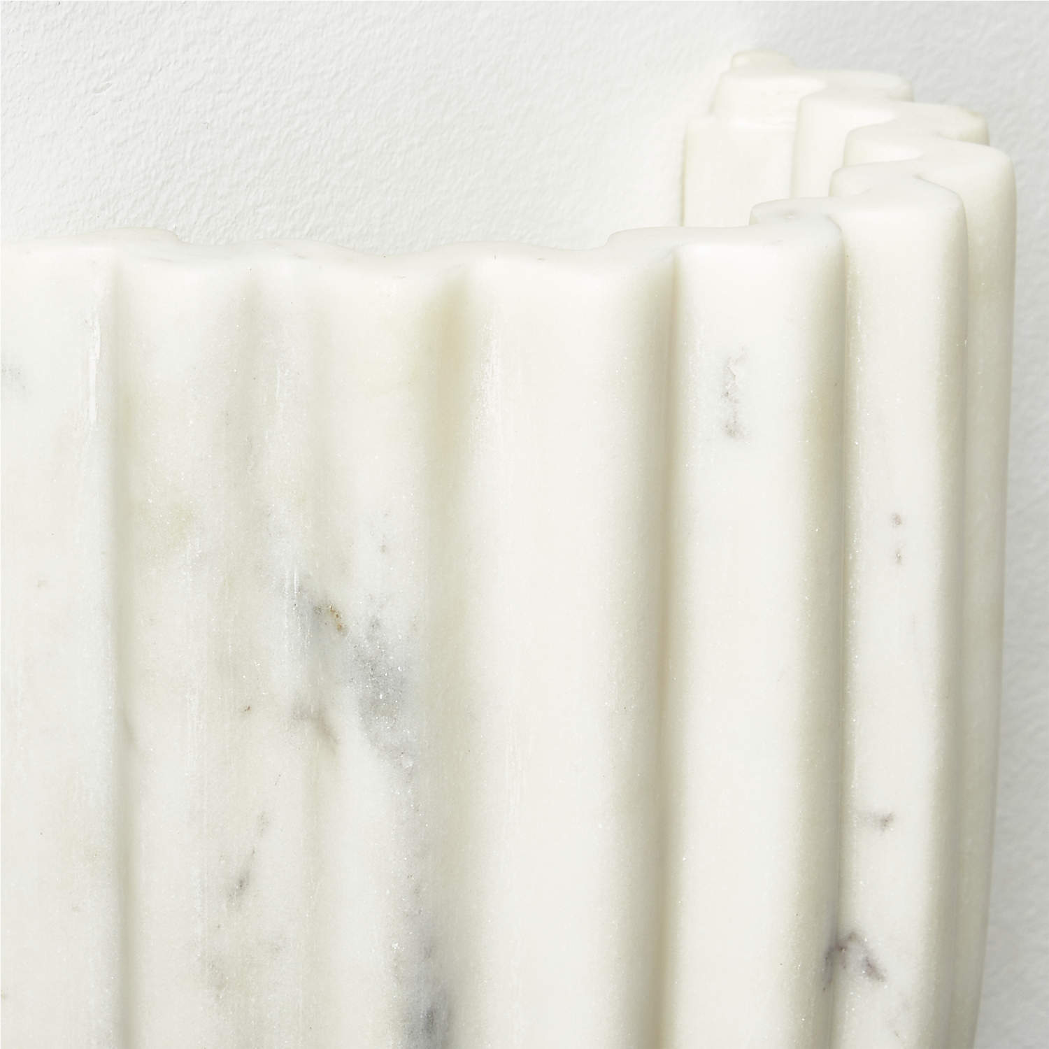 Fluted Glass Wall Lamp - Vertical Ribbed Shade, Warm Ambient Glow