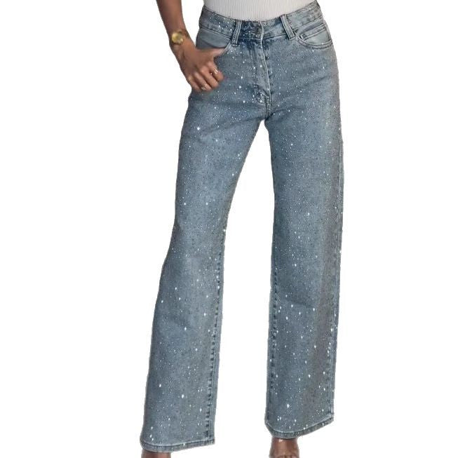 Jeans Droit Scintillant