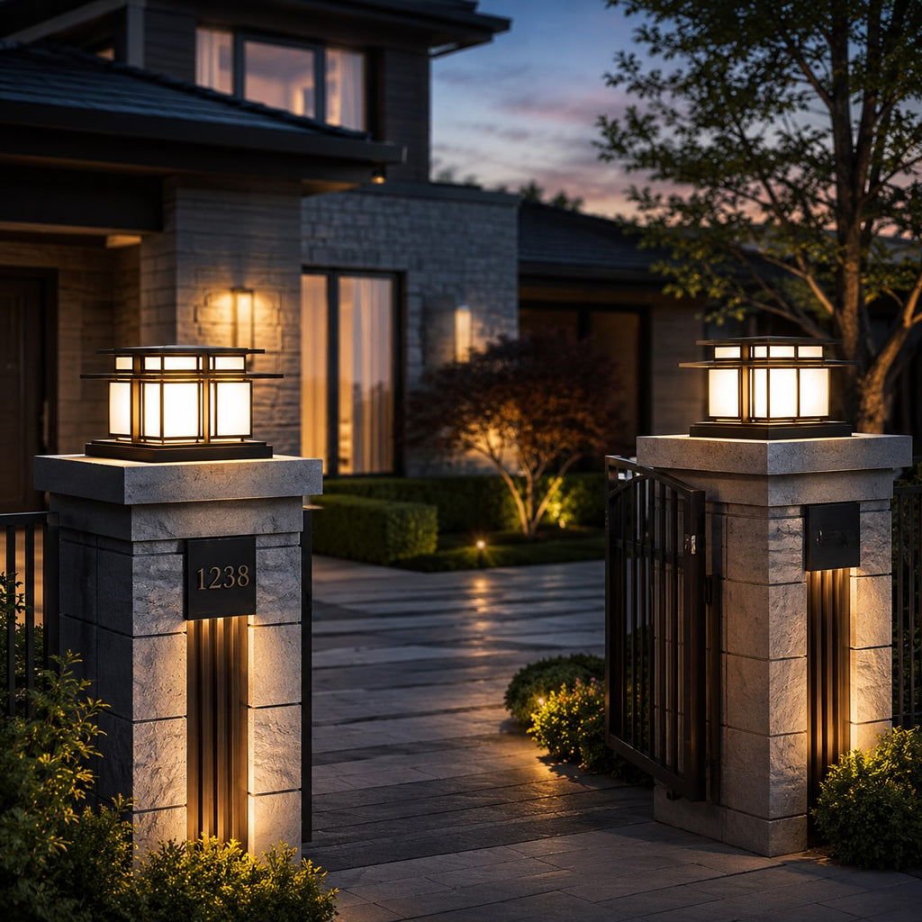 Modern Outdoor Wall Light Waterproof Metal Acrylic Adjustable LED for Gardens and Pathways | ribuella