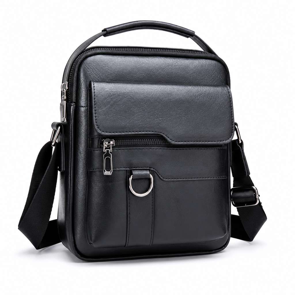 Top-Grain Leather Vertical Crossbody Bag | ribuella