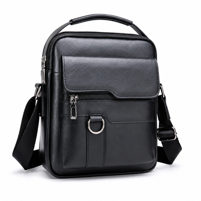 Top-Grain Leather Vertical Crossbody Bag | ribuella
