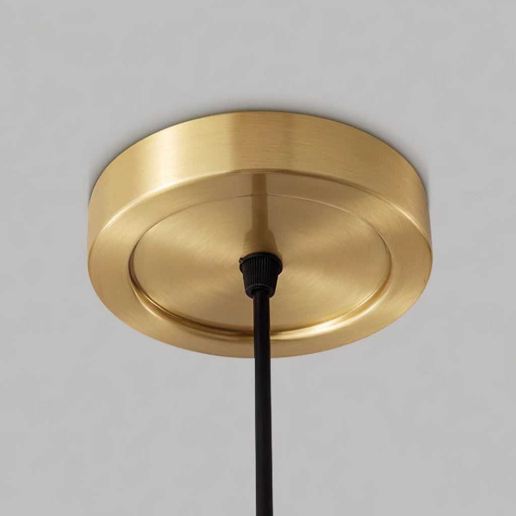 Gailon Pleated Pendant Lamp, Brass And White Finish, 30 Cm And 40 Cm Sizes