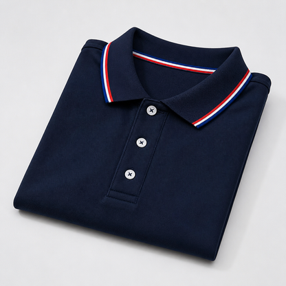 ValorCore – Classic Polo Shirt Set with Signature Striped Collar, Wrinkle-Free | ribuella